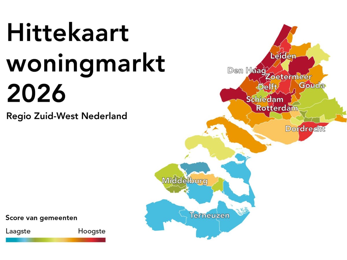 Hittekaart Woningmarkt 2026: Aanhoudende woningdruk, recordprijzen en inhaalslag buiten de&nbsp;Randstad