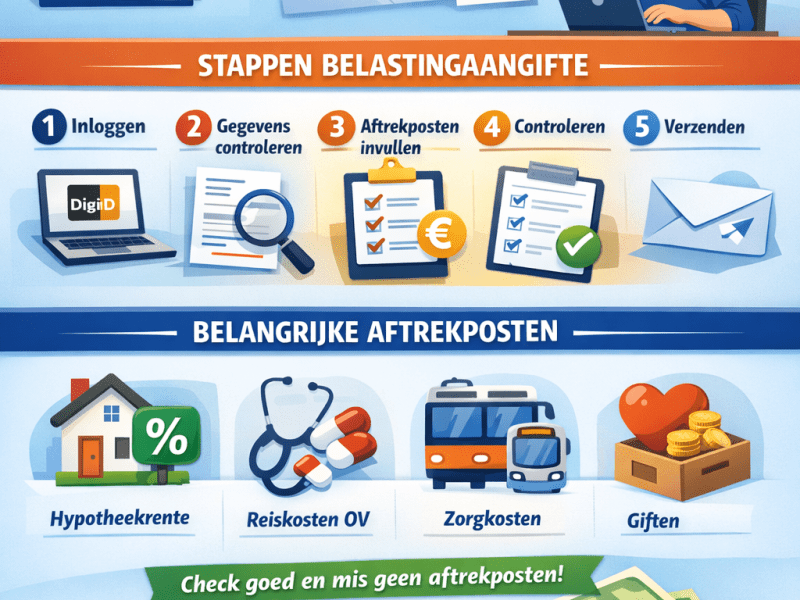 Belastingaangifte doen in Nederland (2026): complete gids + tips om geld terug te&nbsp;krijgen