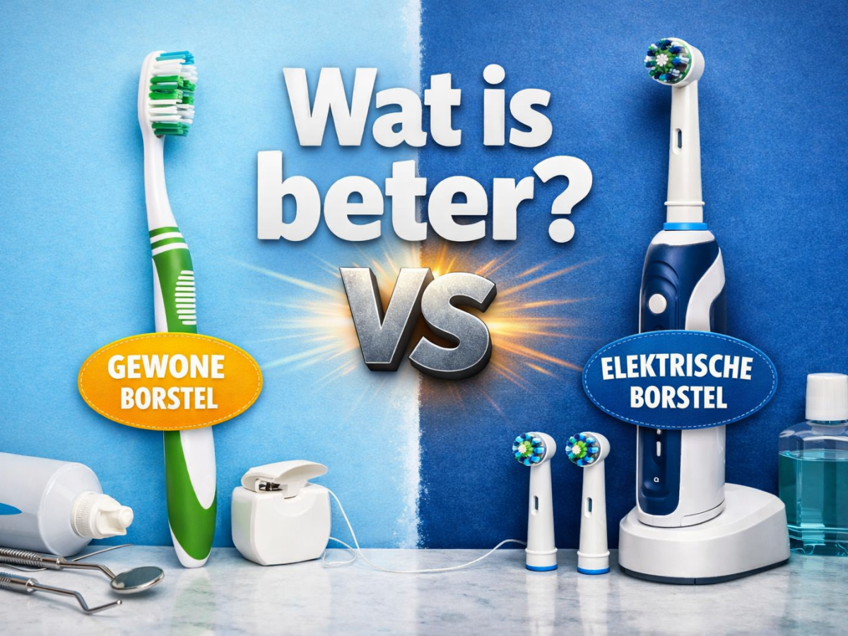 Wat is beter: poetsen met een gewone tandenborstel of een elektrische&nbsp;tandenborstel?