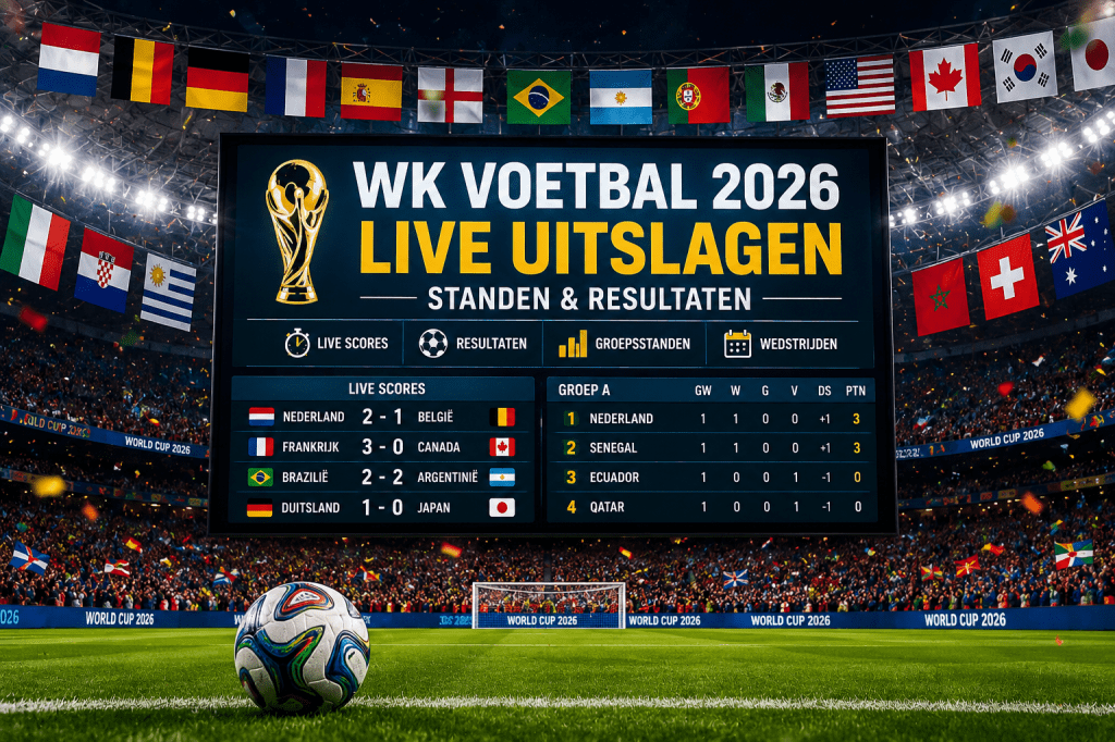 WK Voetbal 2026 Uitslagen: Alle Resultaten, Livescores en Standen op Één Plek
