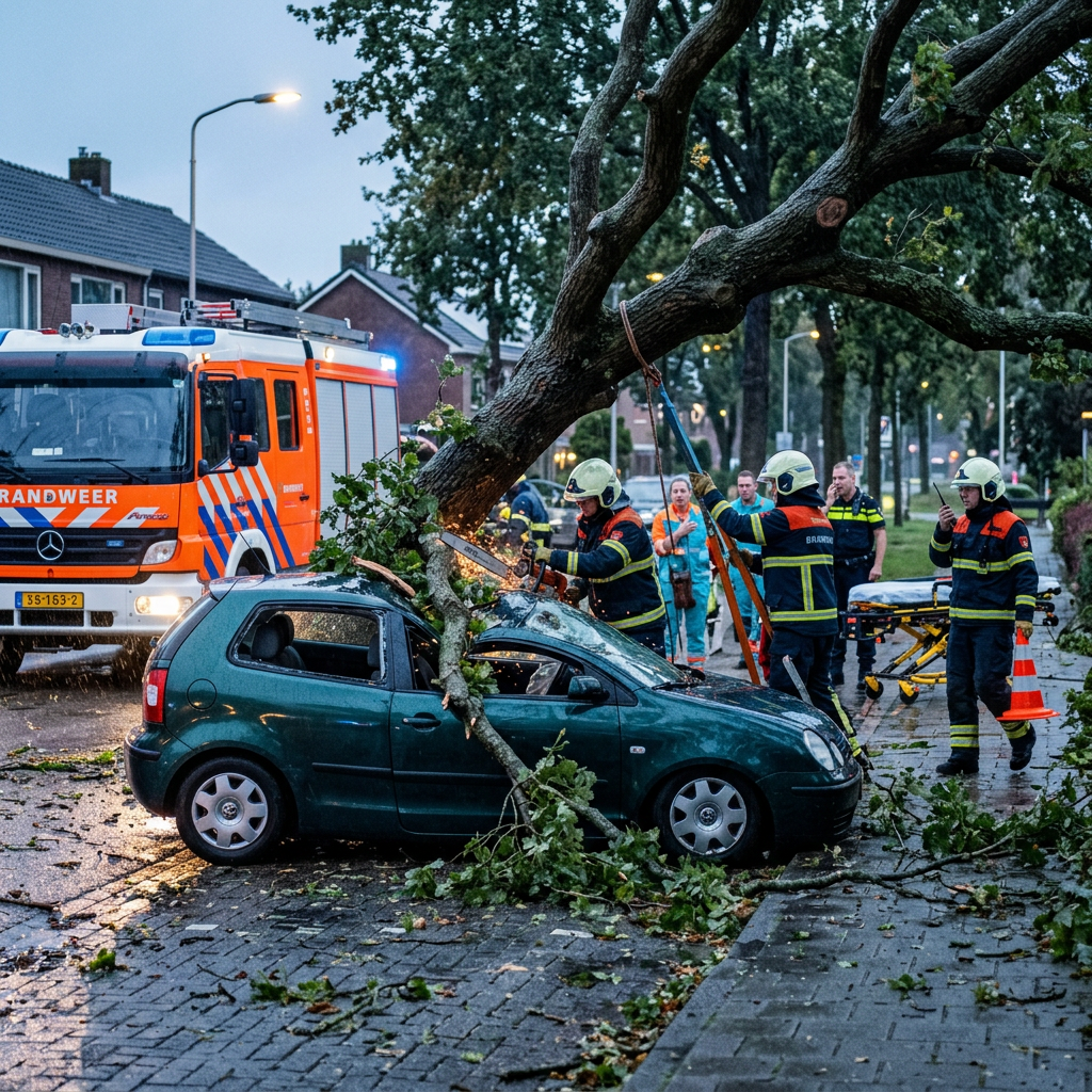 Kans op storm vrijdag: niet iedere automobilist verzekerd tegen&nbsp;schade