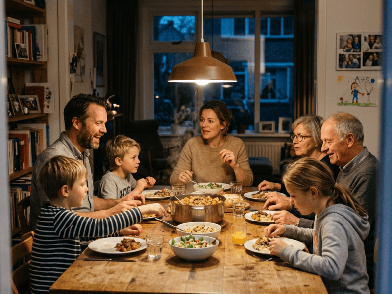Ruim 1 op de 3 Nederlandse ouders ziet gezamenlijk avondeten als gezin&nbsp;verdwijnen
